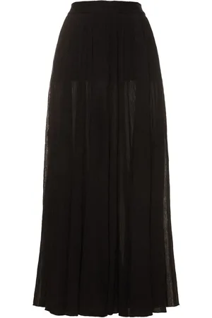Totême Crinkled Plissé Cotton Blend Long Skirt