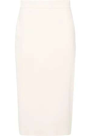 Max Mara Eden Double Cotton Canvas Midi Skirt