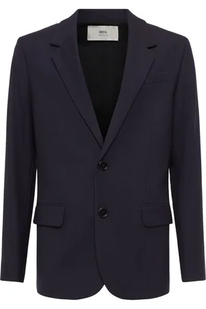 Ami Single Breasted Wool Gabardine Blazer