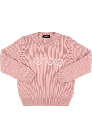 VERSACE Embroidered Wool Crewneck Sweater