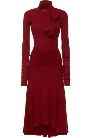Serafini Stretch Tulle Flared Midi Dress