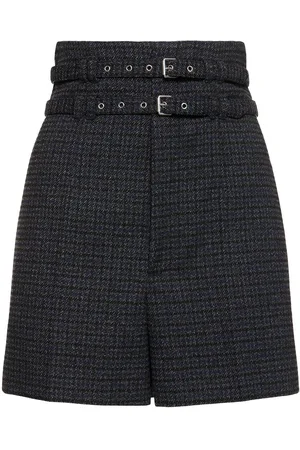 Serafini Houndstooth Tech High Rise Shorts