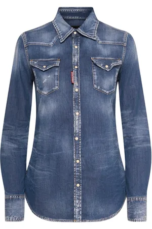 Dsquared2 Classic Stretch Denim Western Shirt