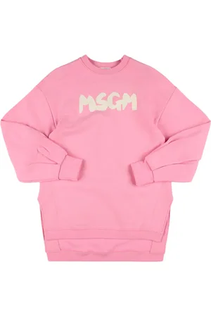 Msgm Cotton Sweatshirt Dress