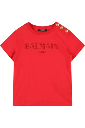 Balmain Logo Printed Cotton Jersey T-shirt