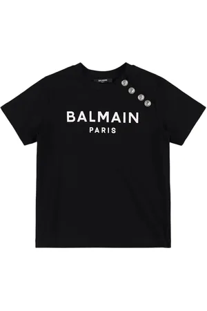 Balmain Cotton Jersey T-shirt W/ Buttons