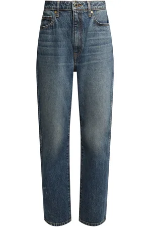 Khaite Abigail High Rise Straight Jeans