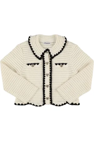 Self-Portrait Cotton Blend Crochet Jacket