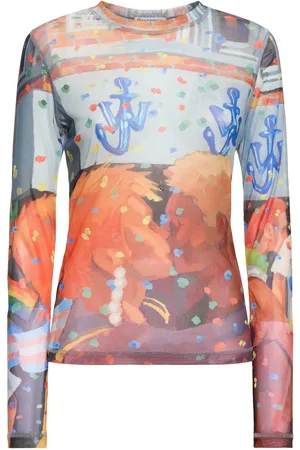 J.W.Anderson Jw Pride Printed Mesh Long-sleeved Top