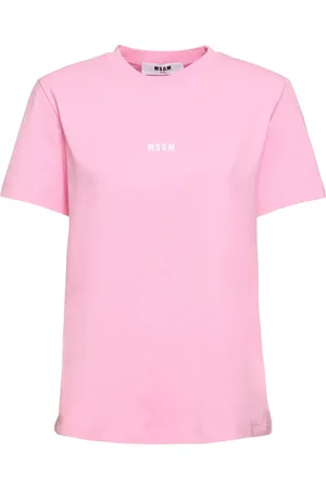 Msgm Cotton Jersey Logo T-shirt