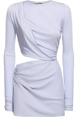 CHRISTOPHER ESBER Ribbed Viscose Mini Dress W/cutout