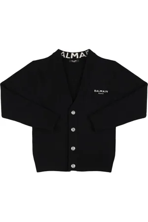 Balmain Wool Blend Knit Cardigan