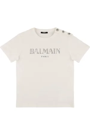Balmain Cotton Jersey T-shirt W/ Logo