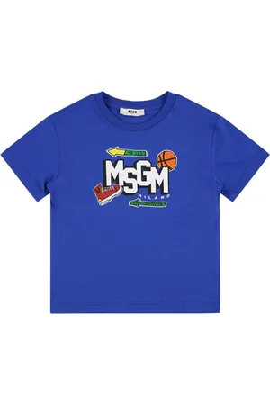 Msgm Printed Cotton Jersey T-shirt