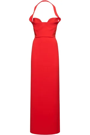 Solace Serina Off-the-shoulder Crepe Long Dress