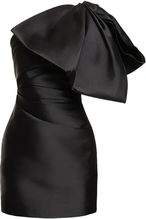 Solace Marcela One-shoulder Twill Mini Dress