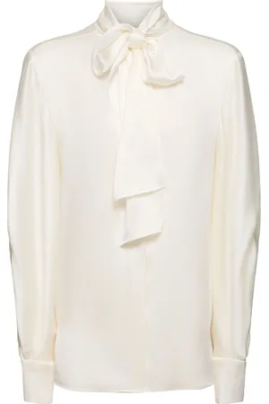 Alberta Ferretti Bow Neck Satin Shirt