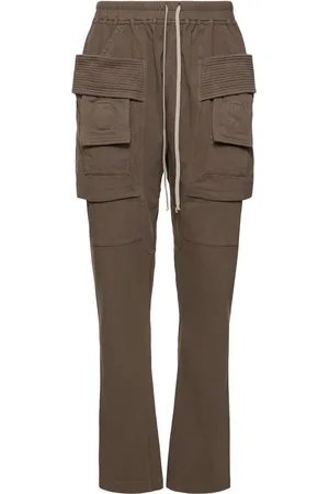 Rick Owens Creatch Cotton Drawstring Cargo Pants