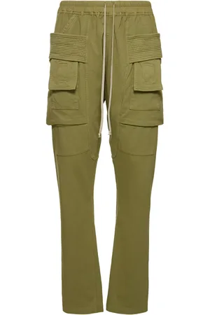 Rick Owens Creatch Cotton Drawstring Cargo Pants