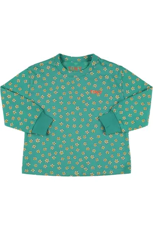 Tiny Cottons Daisy Print Cotton Long Sleeve T-shirt