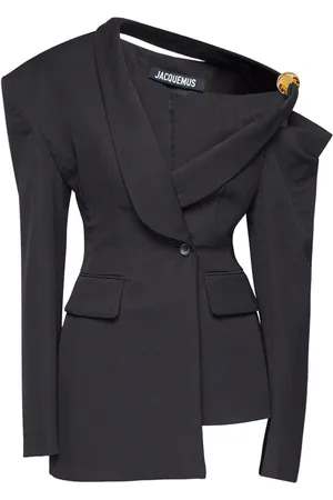 Jacquemus La Veste Baska Wool Off-shoulder Blazer