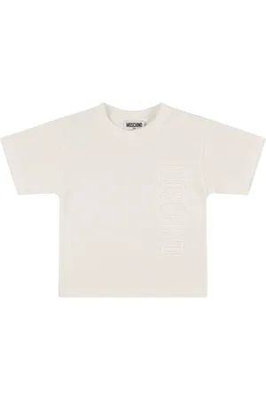 Moschino Logo Embroidery Cotton Jersey T-shirt