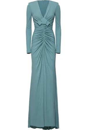 Elie saab Draped Jersey Long Dress