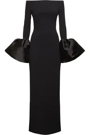 Solace Talia Crepe Knit & Twill Long Dress