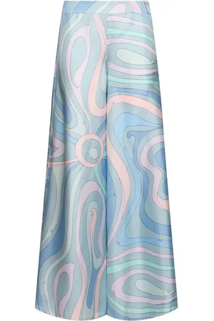 Puccini Printed Silk Twill Wide Pants