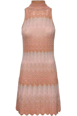Missoni Chevron Lurex Sleeveless Mini Dress