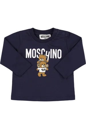 Moschino Printed Cotton Jersey Longsleeve T-shirt