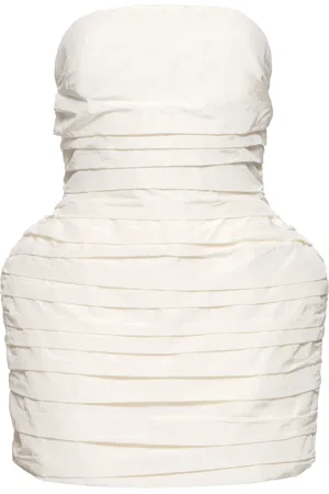 MAGDA BUTRYM Strapless Draped Silk Mini Dress