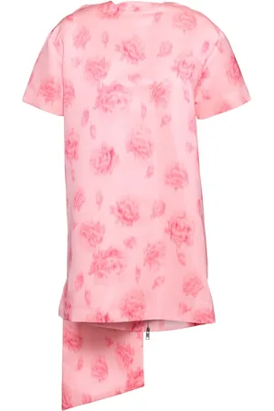 Msgm Tone-on-tone Print Scarf Dress