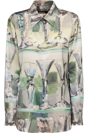 Msgm Printed Satin Shirt