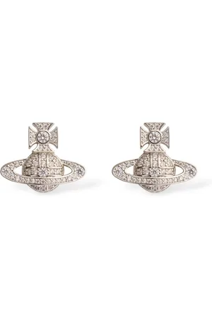 Vivienne Westwood Carmela Bas Relief Stud Crystal Earrings