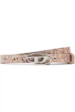 Diesel B-1dr 15 Glittered Faux Leather Belt
