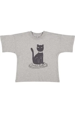 Mini Rodini Cat Printed Organic Cotton T-shirt