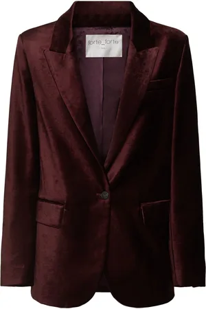 FORTE FORTE Stretch Cotton Viscose Velvet Blazer