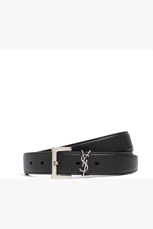 Saint Laurent 3cm Monogram Smooth Leather Belt
