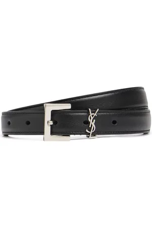 Saint Laurent 20mm Monogram Leather Belt