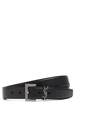 Saint Laurent 3cm Monogram Leather Belt