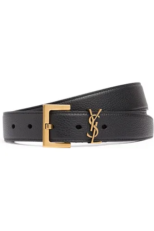 Saint Laurent 3cm Ysl Leather Belt