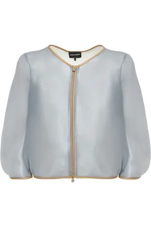 Giorgio Armani Viscose Blend Net Crop Jacket
