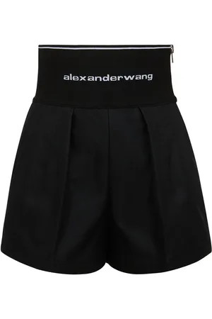 Alexander Wang Logo Cotton Blend Safari Shorts