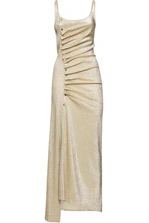 Paco rabanne Viscose Jersey Lurex Midi Dress