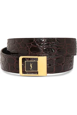 Saint Laurent 3cm Boucle La 66 Embossed Leather Belt