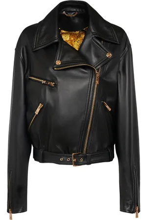 VERSACE Leather Biker Jacket