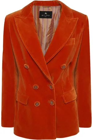 Etro Double Breasted Velvet Blazer