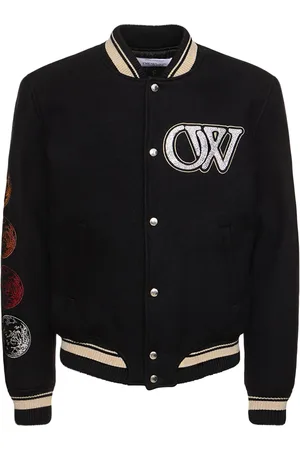 OFF-WHITE Cryst Moon Phase Wool Varsity Jacket