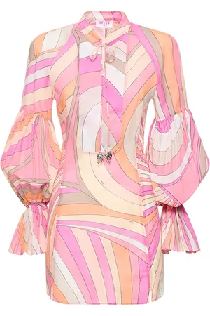 Puccini Iride Printed Cotton Muslin Mini Dress
